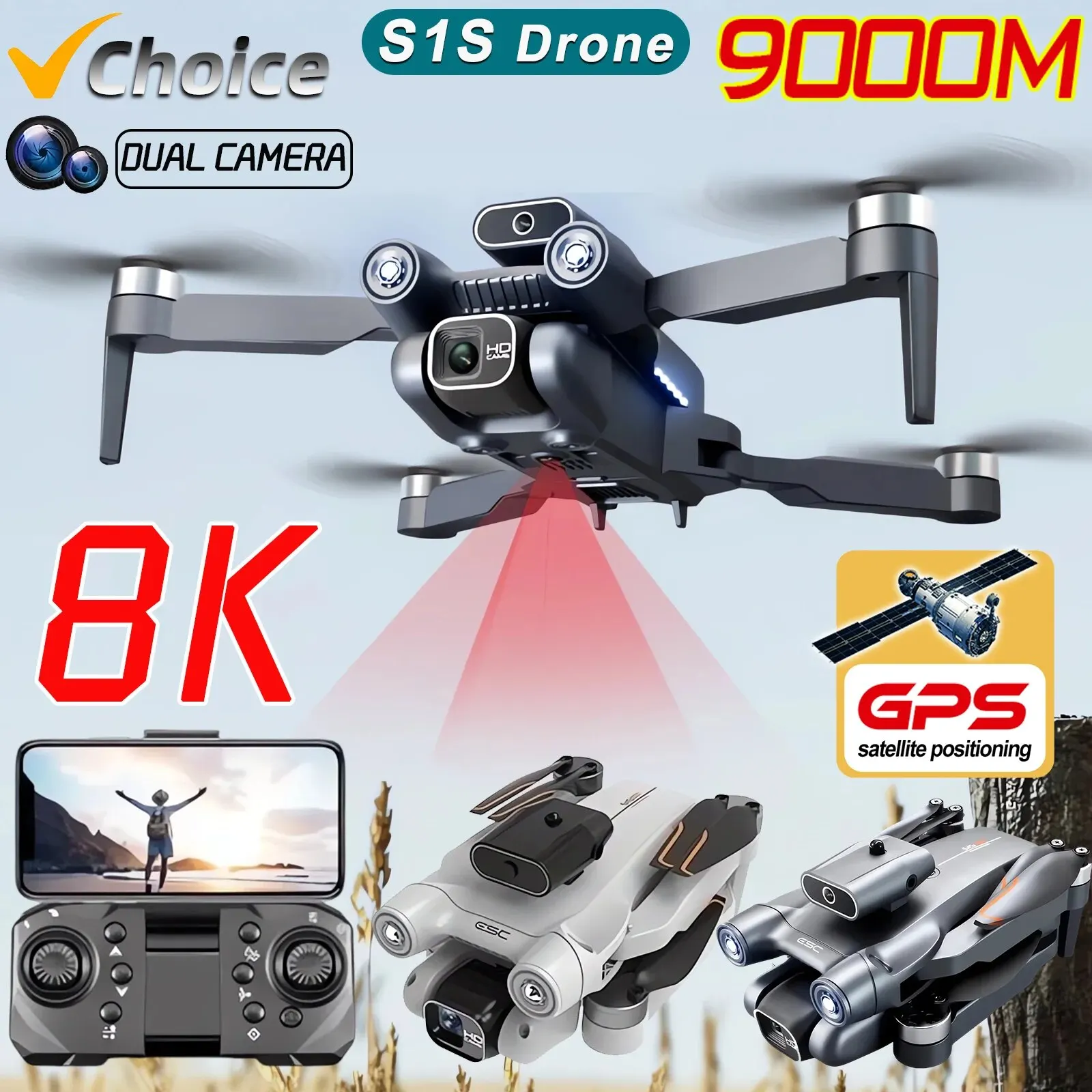 Yeni S1S 5G GPS Drone kamera 8 - Drone Aerial Photography incelemesi ve fiyatı