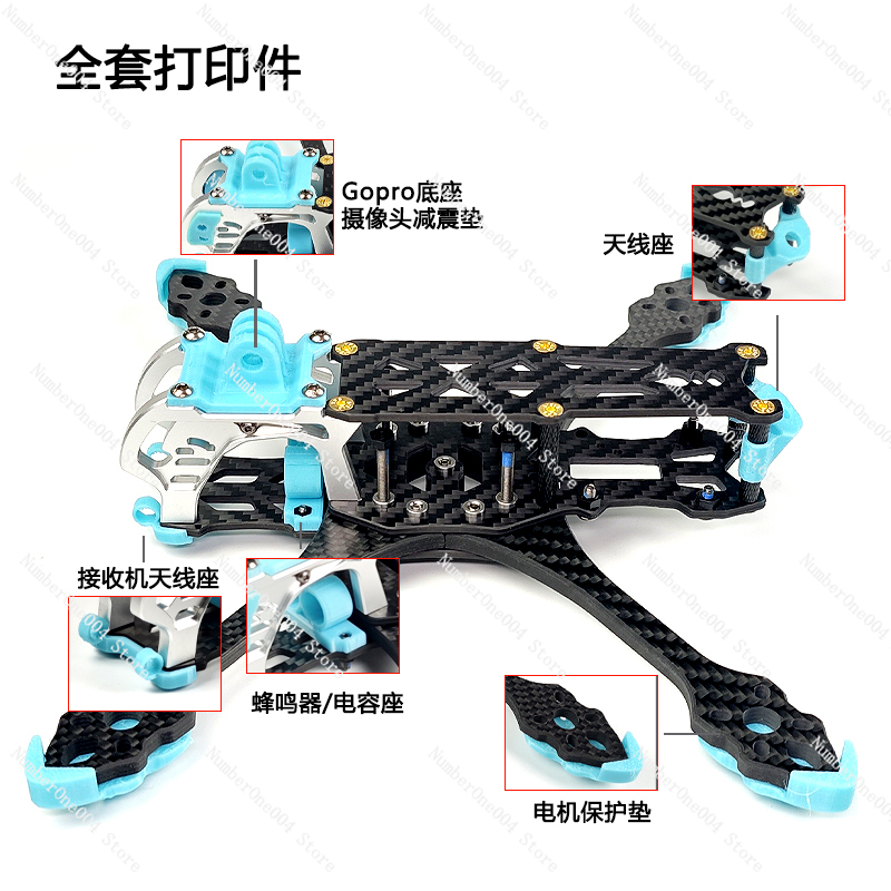FPV MAK5 5 inç Geniş X FPV Yar - Drone 3D Modeling incelemesi ve fiyatı