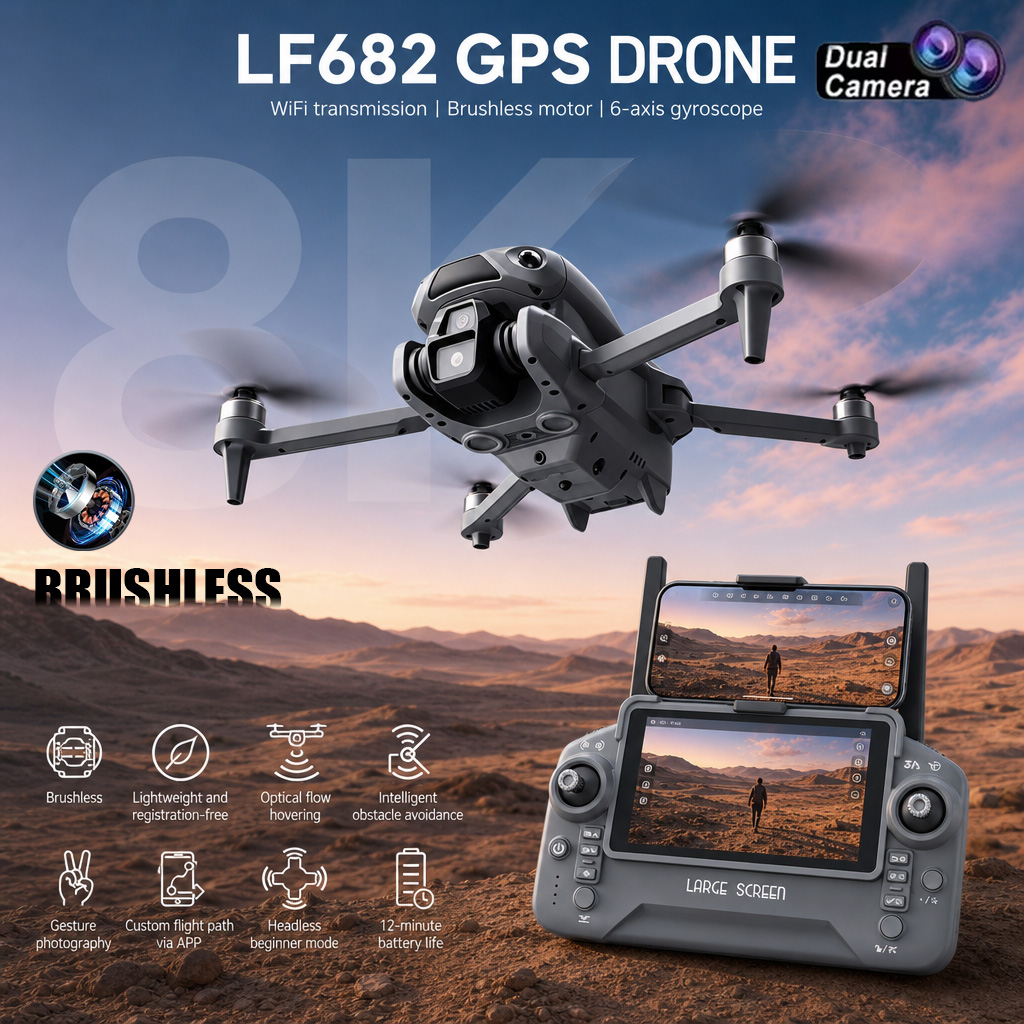 Yeni LF682 Drone 8K Çift Kamer - Drone Surveying incelemesi ve fiyatı